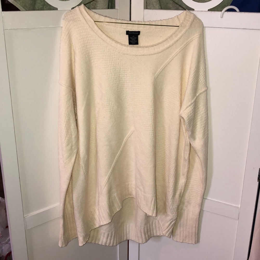 cream calvin klein sweater